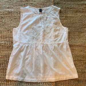 NWT White Embroidered Tank Style Top